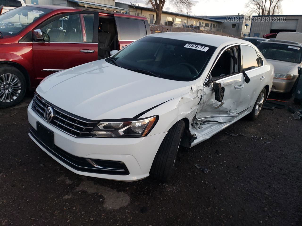 2016 Volkswagen Passat S White vin: 1VWAS7A36GC023790